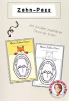 Vorschau - Mal- und Bastelvorlagen - Zahnpass Grundschule | Klassentier Fuchs / Fuchsklasse - Deckblatt