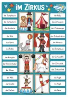 Vista previa - Juegos / Gamificación - Klammerkarten Zirkus Deutsch Alemán - página 3