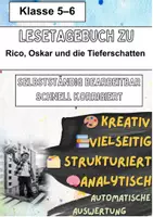Vorschau - Unterrichtsreihen - 📘✍️ Lesetagebuch zu „Rico, Oscar und die Tieferschatten“ von Andreas Steinhöfel – voll anpassbar & mit automatischem Erwartungshorizont 🧠 - Deckblatt