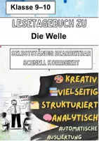 Vorschau - Unterrichtsreihen - 📘✍️ Lesetagebuch zu „Die Welle“ von Morton Rhue – voll anpassbar & mit automatischem Erwartungshorizont 🧠 - Deckblatt