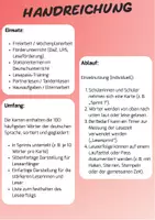 Vorschau - Fördermaterial/Inklusion - Lese-Sprint - Partnerlesen (Die 100 häufigsten Wörter im Deutschen) - Seite 1