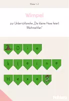 Vorschau - Poster - Wimpel zur Unterrichtsreihe "Die kleine Hexe feiert Weihnachten" - Deckblatt