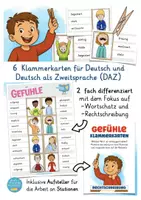 Aperçu - Jeux - Gefühle Klammerkarten Deutsch / Allemand - Page 1