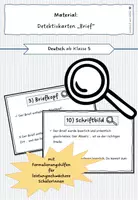 Vorschau - Fördermaterial/Inklusion - Detektivkarten "Brief" (Feedback) - Deckblatt