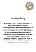 Vorschau - Arbeitsblätter - Mini-Lesespur: Herbst (Kl. 1/2) - Seite 1