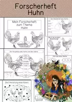 Vorschau - Arbeitsblätter - Einfaches Forscherheft - Huhn - Deckblatt