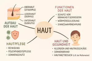 Vorschau - Arbeitsblätter - Arbeitsblatt "Haut" + Onlineübung & MP3 + Mindmap + Infografik - Seite 1