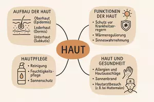 Vorschau - Arbeitsblätter - Arbeitsblatt "Haut" + Onlineübung & MP3 + Mindmap + Infografik - Seite 2