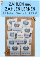 Vorschau - Spiele - Ich habe.. Wer hat..? Fische zählen, Zahlenraum 10 - Deckblatt