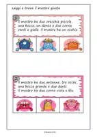 anteprima - Esercizi - "Trova il mostro": le parti del corpo - Pagina 1