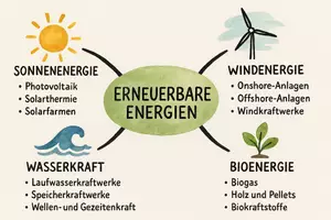 Vorschau - Arbeitsblätter - Lernposter + AB mit Fragen zum Thema "Erneuerbare Energien" + Lösungsblatt + Mindmap + Infografik - Seite 3