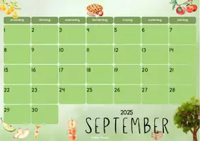 Voorbeeld - Maandkalender schooljaar 2025-2026 - Pagina 2