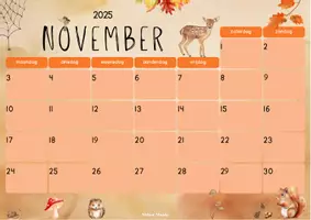 Voorbeeld - Maandkalender schooljaar 2025-2026 - Pagina 3