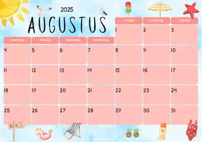 Voorbeeld - Maandkalender schooljaar 2025-2026 - Voorblad
