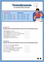 Vorschau - Arbeitsblätter - Arbeitsblätter: Personalpronomen im Akkusativ (Nomen ersetzen) - Seite 3