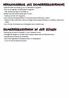 Vorschau - Merkblätter - Demokratieerziehung Lernzettel - Abitur 2025 - Seite 1