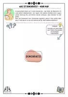 Vorschau - Arbeitsblätter - Was ist Demokratie? Einstieg ; Mind Map ; Zitate ; Sachtext mit Aufgaben und Lösungen (lasse 7 8 9) - Seite 1