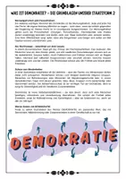 Vorschau - Arbeitsblätter - Was ist Demokratie? Einstieg ; Mind Map ; Zitate ; Sachtext mit Aufgaben und Lösungen (lasse 7 8 9) - Seite 3