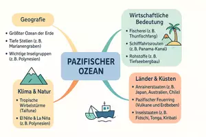 Vorschau - Arbeitsblätter - Arbeitsblätter zum Thema "Pazifischer Ozean" + Lösung & MP3 + Mindmap + Infografik - Seite 2