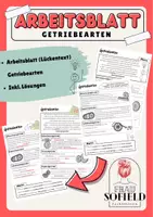 Vorschau - Arbeitsblätter - Getriebearten - Arbeitsblatt / Merkblatt - Deckblatt