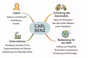 Vorschau - Arbeitsblätter - Arbeitsblatt zum Thema "Carl Benz" + Onlineübung & MP3 + Mindmap + Infografik - Seite 2