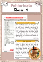 Vorschau - Fördermaterial/Inklusion - Deutsch - 24 Fehlertexte Klasse 4 (Teil 2) - Deckblatt