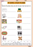 Vorschau - Arbeitsblätter - My school - a place to learn - Deckblatt