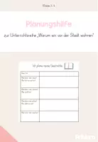 Vorschau - Arbeitsblätter - Planungshilfe zur Unterrichtsreihe "Warum wir vor der Stadt wohnen" - Deckblatt