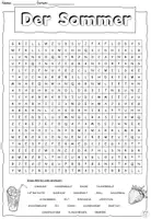 Vorschau - Arbeitsblätter - Suchsel / Suchspiel "der Sommer" DaZ / Deutsch - Seite 2