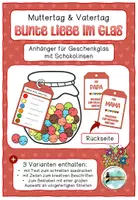 Vorschau - Mal- und Bastelvorlagen - Muttertag und Vatertag: Bunte Liebe im Glas - Anhänger für ein süßes Geschenk - Deckblatt