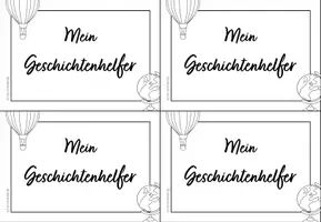 Vorschau - Fördermaterial/Inklusion - Geschichtenhelfer Aufsatzhilfe (schwarz/weiß) - Seite 1