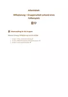 Vorschau - Arbeitsblätter - Hilfeplanung – Gruppenarbeit anhand eines Fallbeispiels - Deckblatt