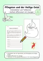 Vorschau - Arbeitsblätter - Pfingsten und Heiliger Geist - Arbeitsblätter und Tafelkarten - Deckblatt