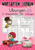 Vorschau - Arbeitsblätter - Wortartenmärchen: Verben Übungen / Arbeitsblätter inkl. Selbstkontrolle - Deckblatt