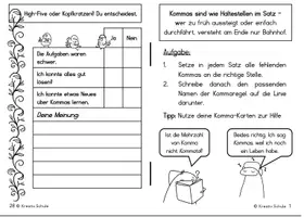 Vorschau - Arbeitsblätter - Kommasetzung ab Klasse 5 - Deckblatt