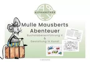 Vorschau - Stundenentwürfe - Buchstabeneinführung V & Gestaltung in Kunst - Seite 1