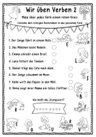 Vorschau - Arbeitsblätter - Wortartenmärchen: Verben Übungen / Arbeitsblätter inkl. Selbstkontrolle - Seite 1