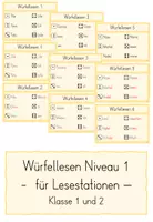 Vorschau - Aufgabenkarten - Materialpaket Würfellesen Niveau 1-3 geeingnet für die Klasse 1/2 - Deckblatt