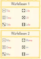 Vorschau - Aufgabenkarten - Materialpaket Würfellesen Niveau 1-3 geeingnet für die Klasse 1/2 - Seite 2