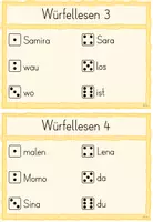 Vorschau - Aufgabenkarten - Materialpaket Würfellesen Niveau 1-3 geeingnet für die Klasse 1/2 - Seite 3