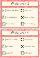 Vorschau - Aufgabenkarten - Würfellesen Niveau 2 (Klasse 1/2) (geeignet für Lesestationen) - Seite 3