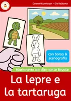 anteprima - Materiale per pittura e bricolage - La lepre e la tartaruga – Marionette da dito con borsa e scenografia - Pagina di copertina