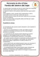 anteprima - Materiale per pittura e bricolage - Il leone e il topo – Marionette da dito con borsa e scenografia - Pagina 1