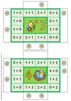 anteprima - Esercizi - Carte con mollette – Primavera – Addizione fino a 10 - Pagina 3