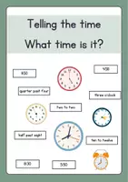 Vorschau - Spiele - Telling the time - What time is it? Kreative Arbeitsblätter - Deckblatt