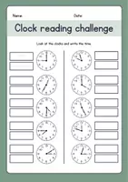Vorschau - Spiele - Telling the time - What time is it? Kreative Arbeitsblätter - Seite 1