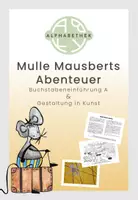 Vorschau - Stundenentwürfe - Buchstabeneinführung A & Gestaltung in Kunst - Deckblatt