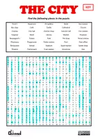 Aperçu - Feuilles d'exercices - THE CITY – Visual Dictionary & Word Search (40 Words) - Page 3