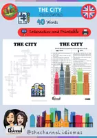Aperçu - Feuilles d'exercices - THE CITY – Crossword (40 Words) - Page de couverture