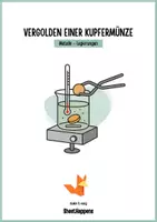 Vorschau - Unterrichtsreihen - Vergolden einer Kupfermünze - Metalle - Legierungen - Chemische Reaktionen Theorie, Versuchsprotokoll, Arbeitsblätter, Differenziert - Seite 1